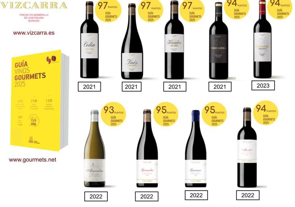 Puntuaciones Guía de Vinos Gourmets 2025